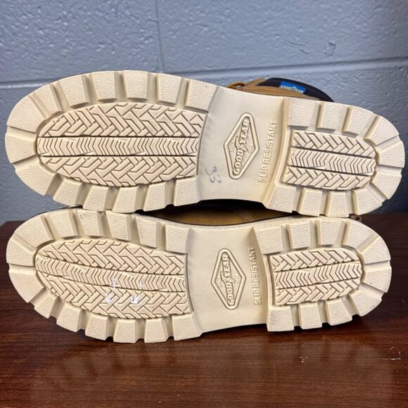 NWT Goodyear Men's Penn Steel Toe Work Boots, Wheat, US 11 - Picture 6 of 7